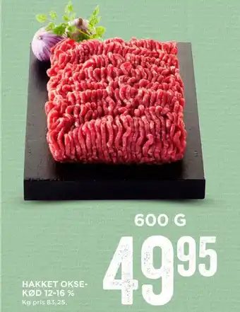 MENY Hakket oksekød 12-16 % tilbud