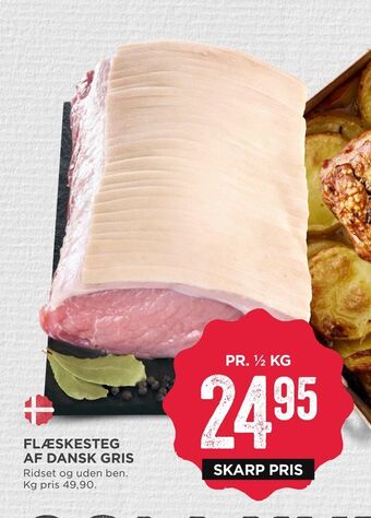 MENY Flæskesteg af dansk gris tilbud