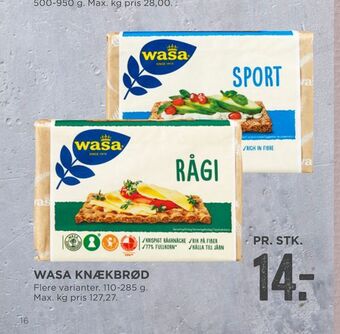 MENY Wasa knækbrød tilbud