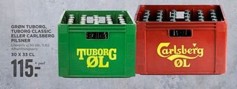 MENY Grøn tuborg, tuborg classic eller carlsberg pilsner tilbud
