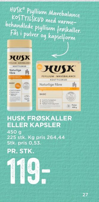MENY Husk frøskaller eller kapsler tilbud