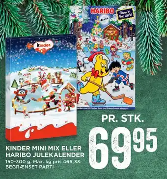 MENY Kinder mini mix eller haribo julekalender tilbud