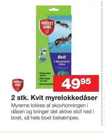 Bauhaus 2 stk. Kvit myrelokkedåser tilbud