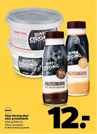 Netto Stay strong skyr eller proteindrik tilbud