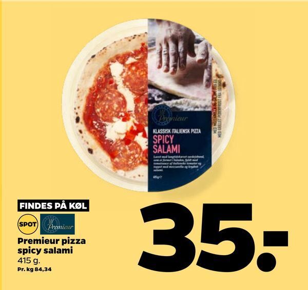 Premieur pizza spicy salami tilbud hos Netto