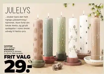 Netto Lysestage, kalenderlys tilbud