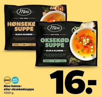 Netto Mou hønse- eller oksekødsuppe tilbud