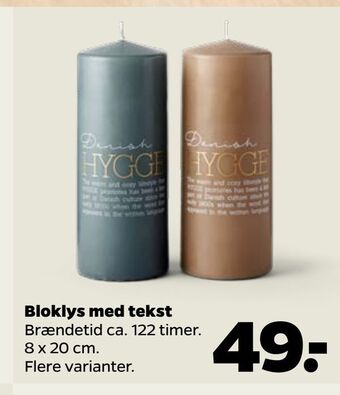 Netto Bloklys med tekst tilbud