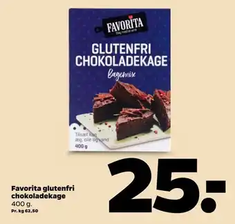 Netto Favorita glutenfri chokoladekage tilbud