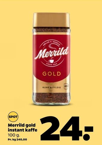 Netto Merrild gold instant kaffe tilbud