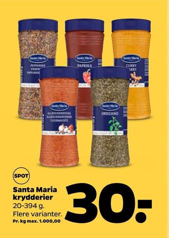 Netto Santa maria krydderier tilbud