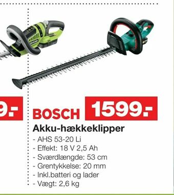 Bauhaus Akku-hækkeklipper tilbud