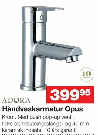 Bauhaus Håndvaskarmatur Opus tilbud