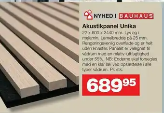 Bauhaus Akustikpanel Unika tilbud