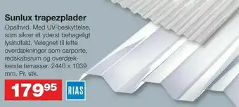 Bauhaus Sunlux trapezplader tilbud