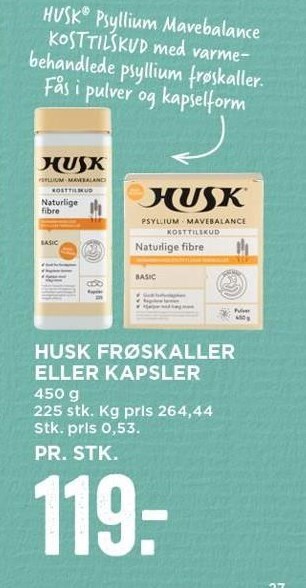 MENY Husk frøskaller el. kapsler tilbud