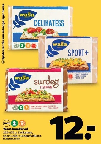 Netto Wasa knækbrød tilbud