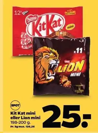 Netto Kit kat mini el. lion mini tilbud