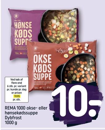 REMA 1000 Rema 1000 okse- eller hønsekødssuppe tilbud