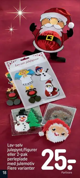 REMA 1000 Lav-selv julepynt/figurer eller 2-pak perleplade med julemotiv tilbud
