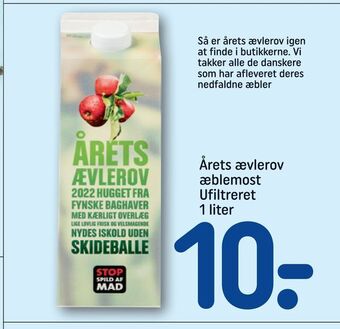 REMA 1000 Årets ævlerov æblemost ufiltreret tilbud