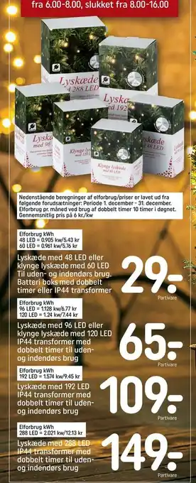 Lyskæde med 48 led eller klynge lyskæde med 60 led