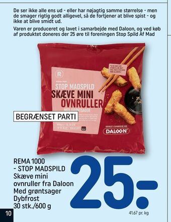REMA 1000 Rema 1000 - stop madspild skæve mini ovnruller fra daloon med grøntsager tilbud