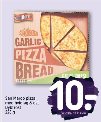 REMA 1000 San marco pizza med hvidløg & ost tilbud