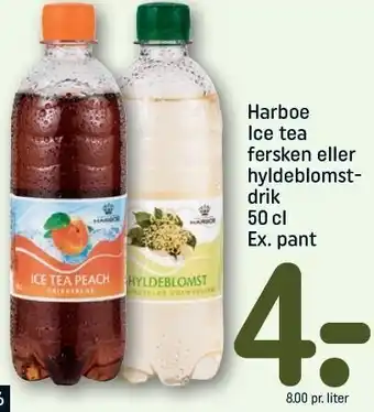 REMA 1000 Harboe ice tea fersken el. hyldeblomst tilbud
