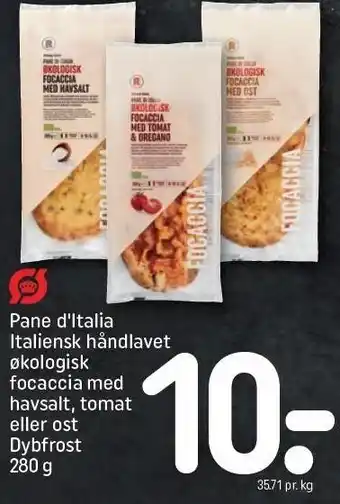 REMA 1000 Focaccia med havsalt, tomat el. ost tilbud