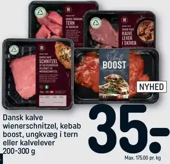 REMA 1000 Dansk kalve wienerschnitzel, kebab boost, ungkvæg i tern el. kalvelever tilbud