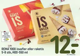 REMA 1000 Isvafler el. raketis tilbud