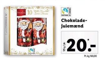 Lidl Chokolade julemænd tilbud