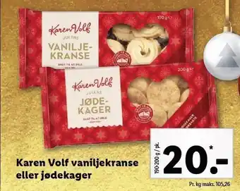 Karen volf vaniljekranse el. jødekager