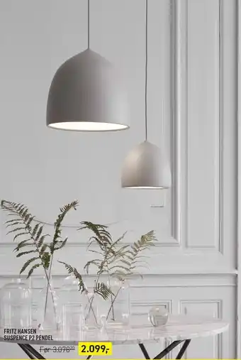 Johannes Fog Fritz hansen suspence p2 pendel tilbud