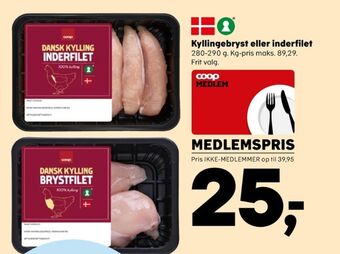 Kvickly Coop kyllingebrystfilet tilbud