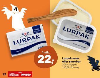 Kvickly Lurpak smør saltet tilbud
