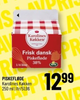 Løvbjerg Karolines piskefløde 38% tilbud