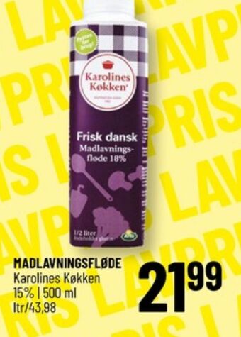 Løvbjerg Karolines madlavningsfløde 18% tilbud