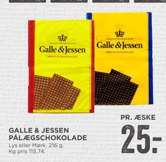 MENY Galle & jessen pålægschokolade mælk tilbud