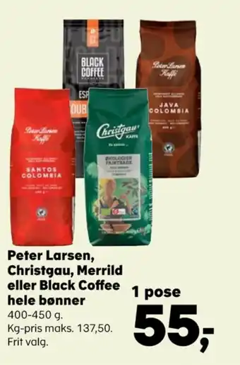 SuperBrugsen Double roast kaffebønner - hele tilbud