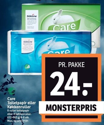 SPAR Care Toiletpapir eller Køkkenruller tilbud