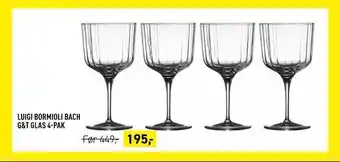 Luigi bormioli bach g&t glas 4-pak