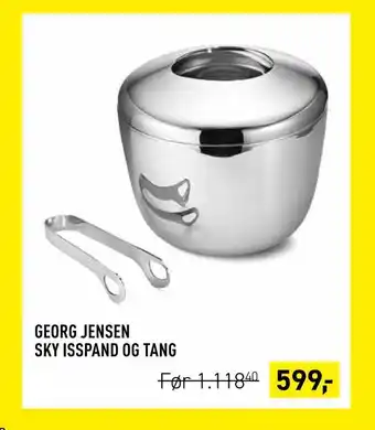 Johannes Fog Georg jensen sky isspand og tang tilbud