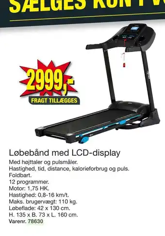 Harald Nyborg Løbebånd med lcd-display tilbud