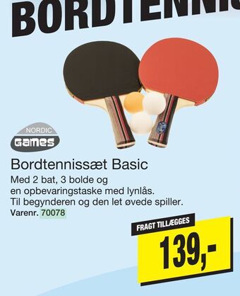 Harald Nyborg Bordtennissæt basic tilbud