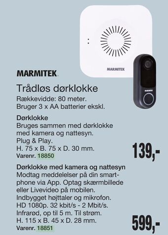 Harald Nyborg Trådløs dørklokke tilbud