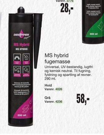 Harald Nyborg Ms hybrid fugemasse tilbud