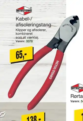 Harald Nyborg Kabel-/ afisoleringstang tilbud