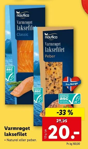 Let-Køb Varmrøget laksefilet tilbud